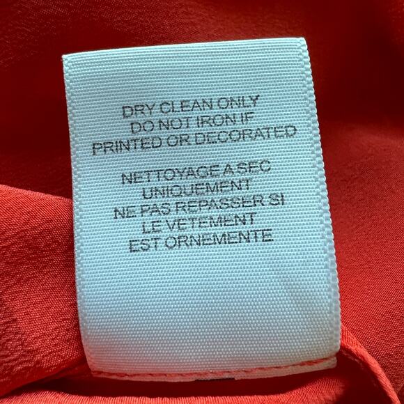 Joie Silk Top Womens Medium Red Flaw - Picture 8 of 11